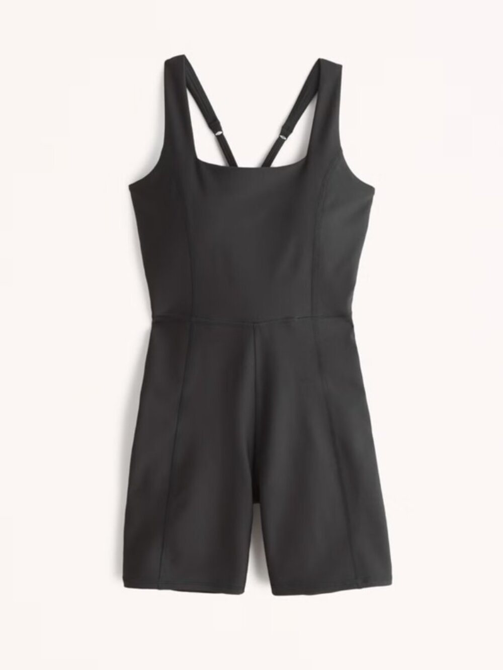 Abercrombie & Fitch YPB sculptLUX Squareneck Onesie Black Medium Romper